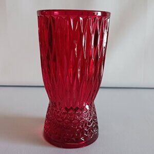 6” Vintage Debi Lilly Red Cut Crystal Vase